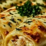 Cheesy Garlic Chicken Wrap Close-Up